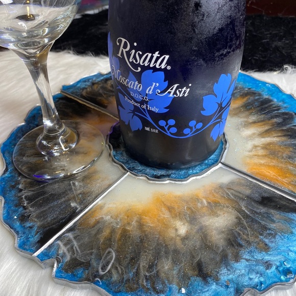 Handcrafted Luxury Resin Coaster Set (Custom) - Picture 8 of 9